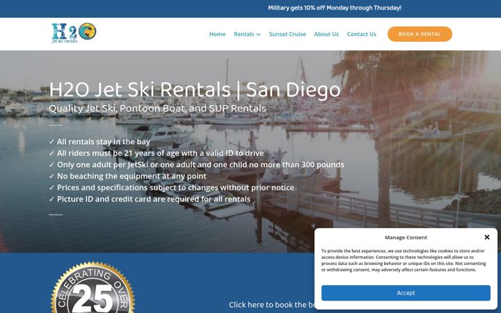 Screenshot of h2ojetskis.com