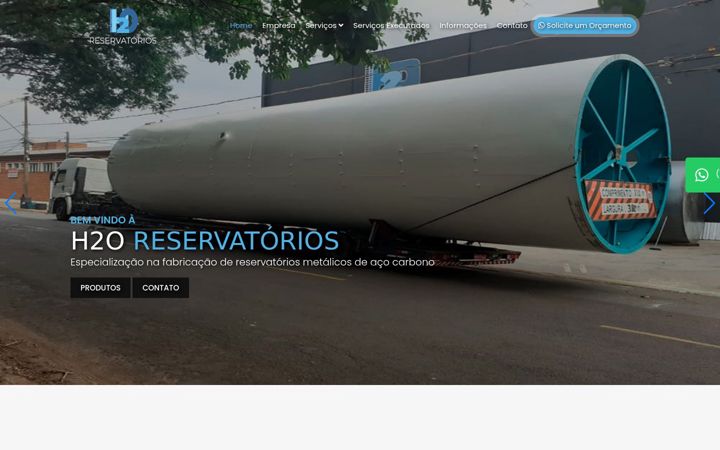 Screenshot of h2oreservatorios.com.br