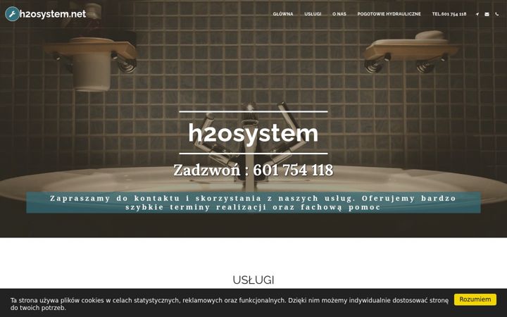 Screenshot of h2osystem.net