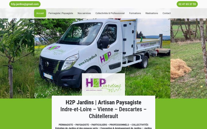 Screenshot of h2p-jardins.fr