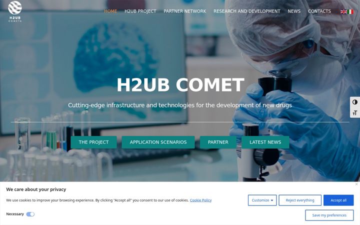 Screenshot of h2ub-cometa.it