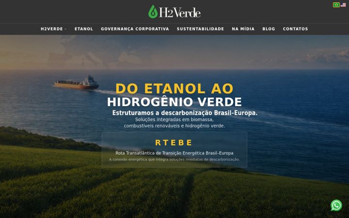 Screenshot of h2verde.com.br