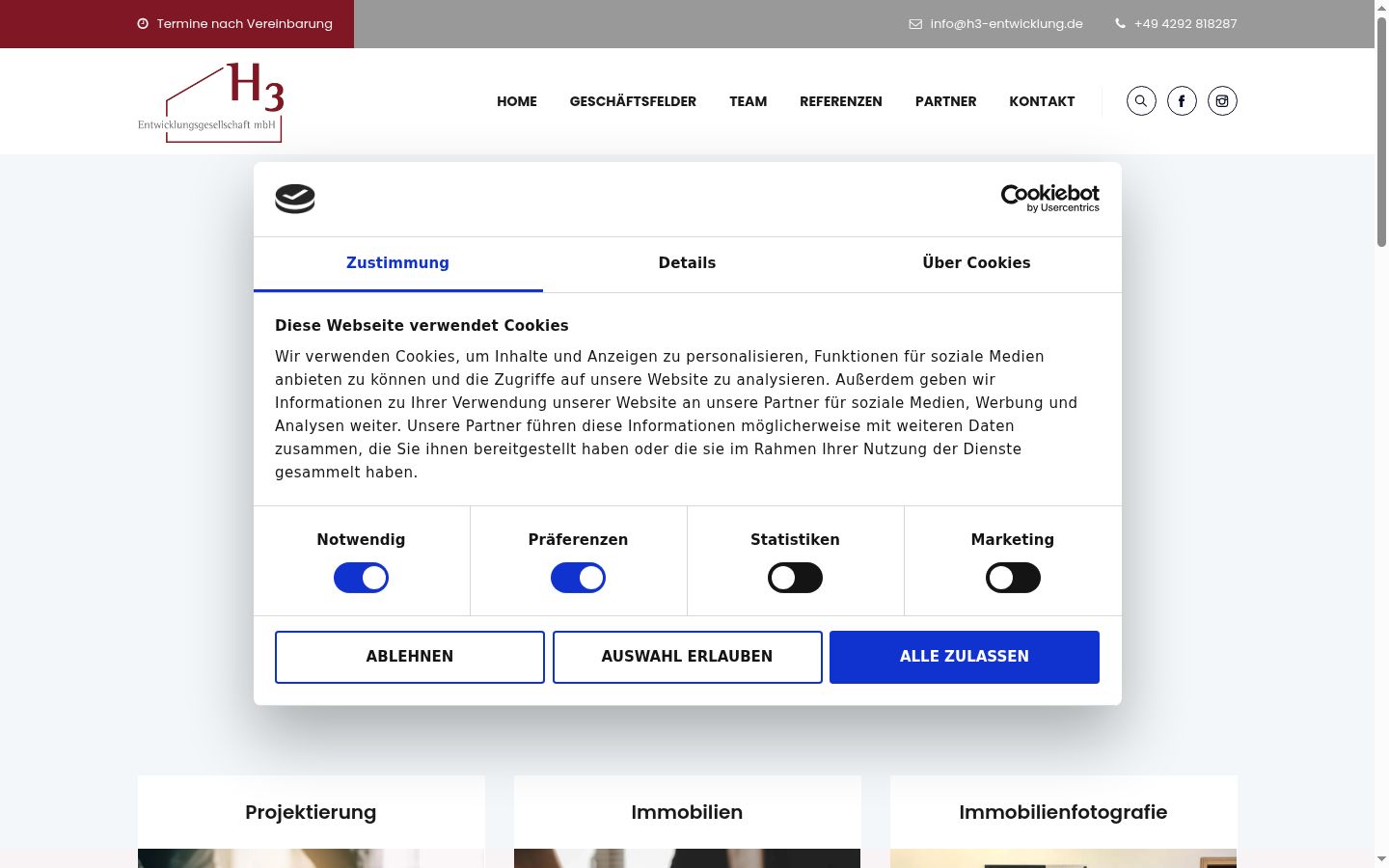 Ekraanipilt nõusolekubännerist, mida näidati enne mis tahes suhtlust