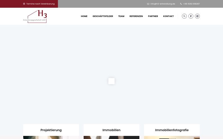 Screenshot of h3-entwicklung.de