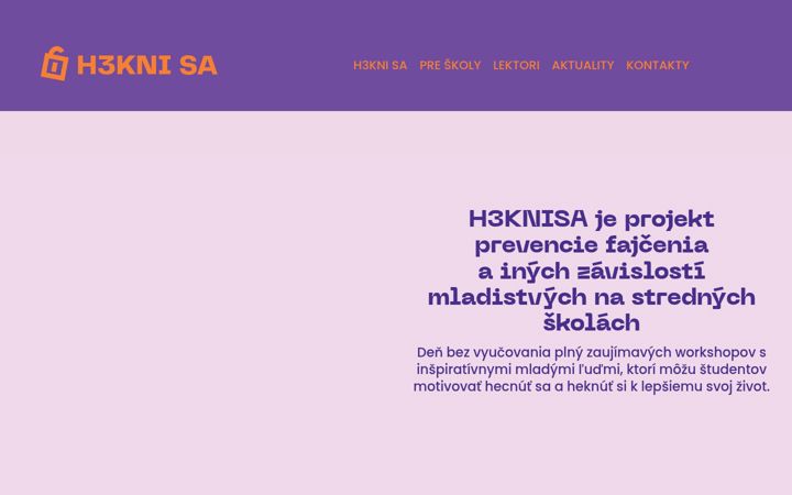 Screenshot of h3knisa.sk