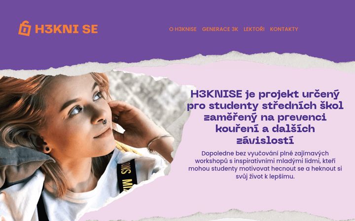 Screenshot of h3knise.cz