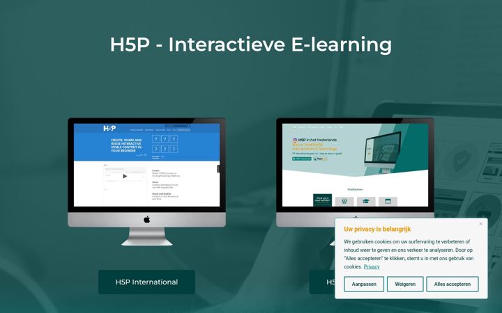 Screenshot of h5p.nl
