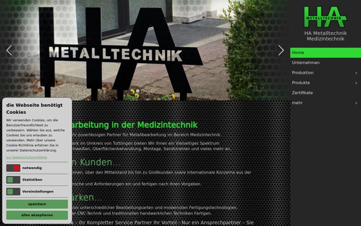Screenshot of ha-metalltechnik.de