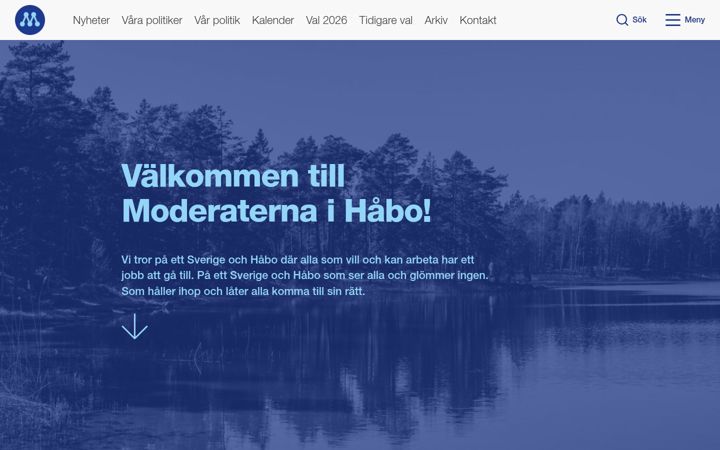 Screenshot of haabomoderaterna.se