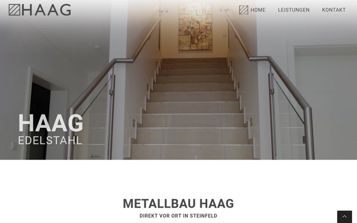 Screenshot of haag-edelstahl.de