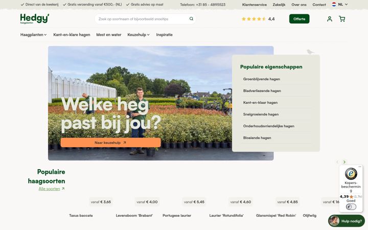 Screenshot of haag-heg.nl