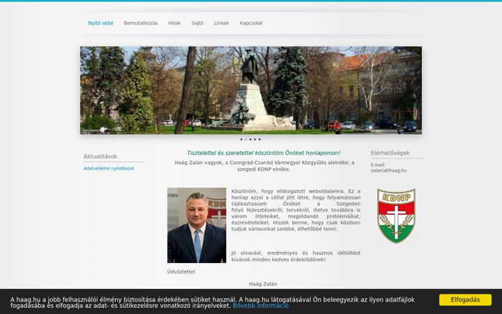 Screenshot of haag.hu