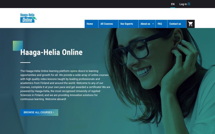 Screenshot of haagaheliaonline.fi