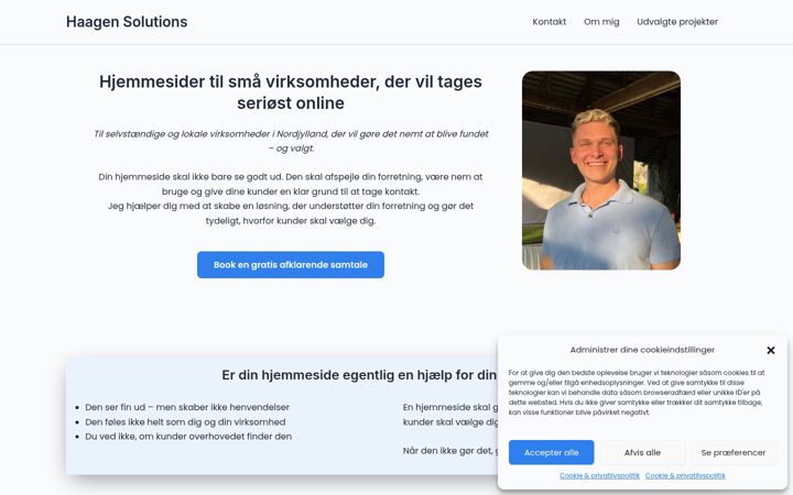 Screenshot of haagensolutions.dk