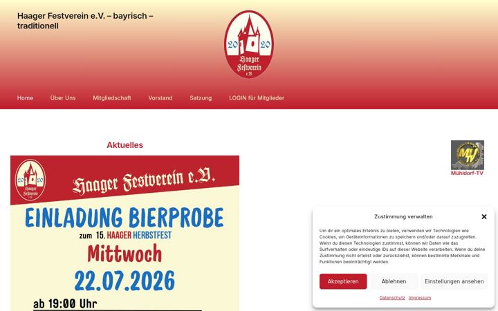 Screenshot of haager-festverein.de