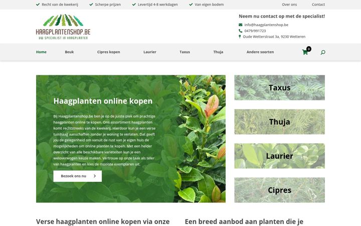 Screenshot von haagplantenshop.be