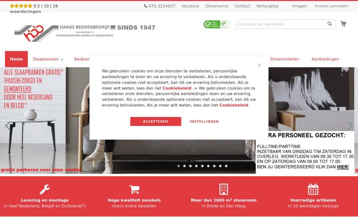 Screenshot of haagsbeddenbedrijf.nl