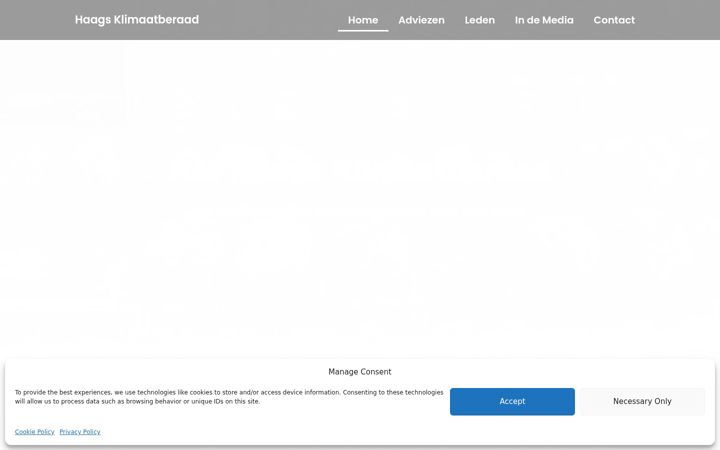Screenshot of haagsklimaatberaad.nl