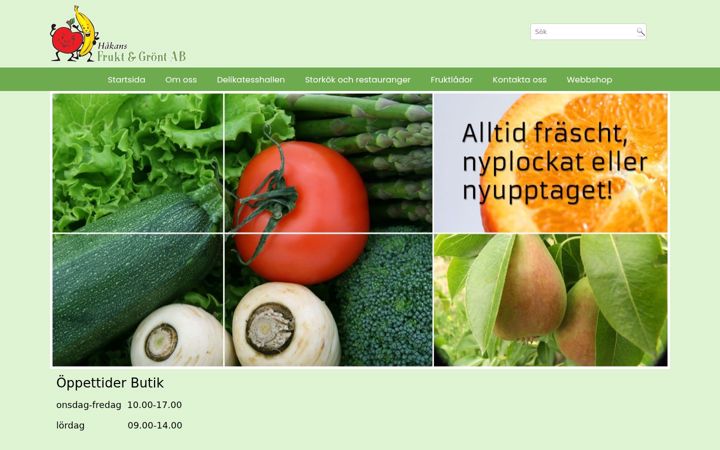 Screenshot of haakansfrukt.se