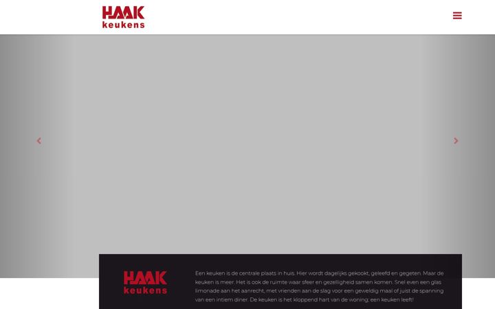Screenshot of haakkeukens.nl