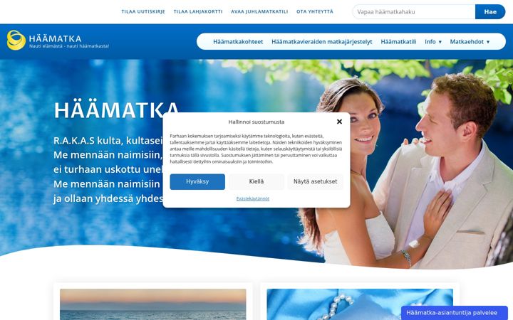 Screenshot van haamatka.fi
