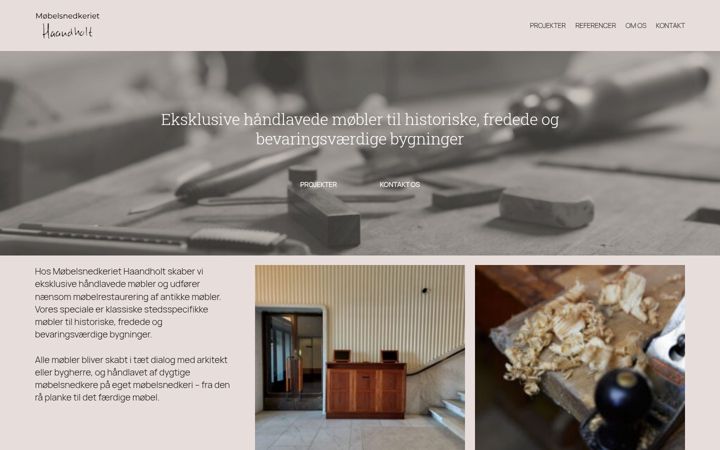 Screenshot of haandholt.dk