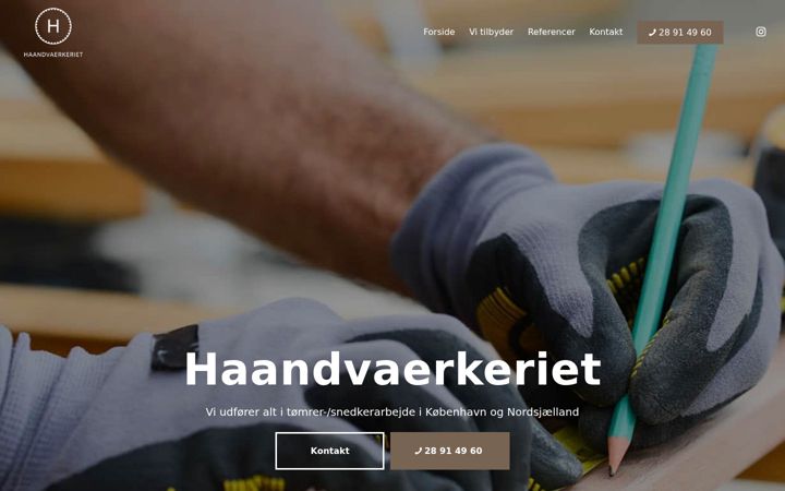 Screenshot of haandvaerkeriet.dk