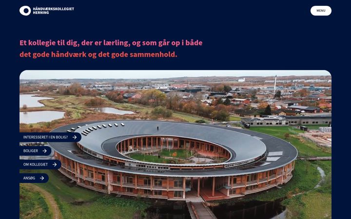 Screenshot of haandvaerkskollegiet-herning.dk