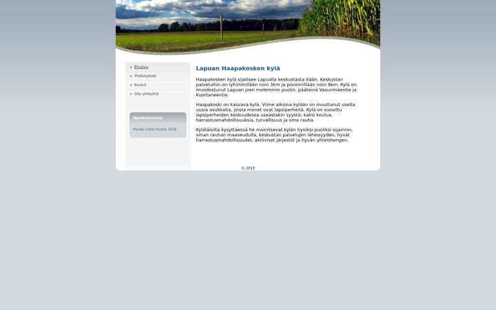 Screenshot of haapakoski.fi