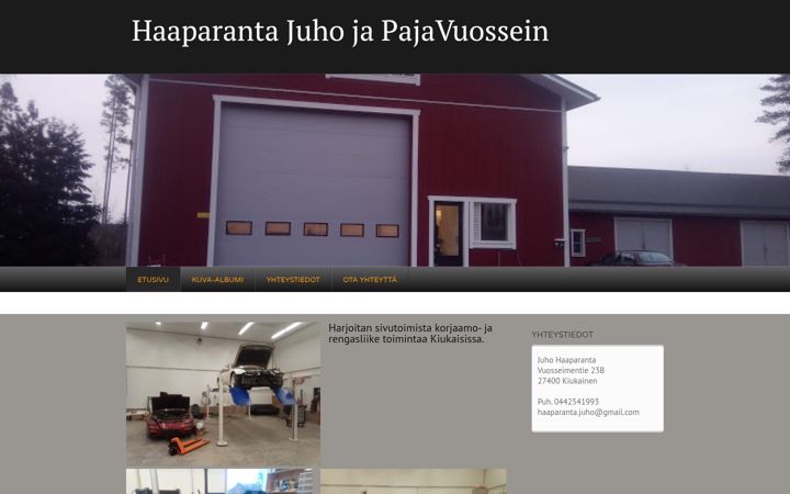 Screenshot of haaparantajuho.fi