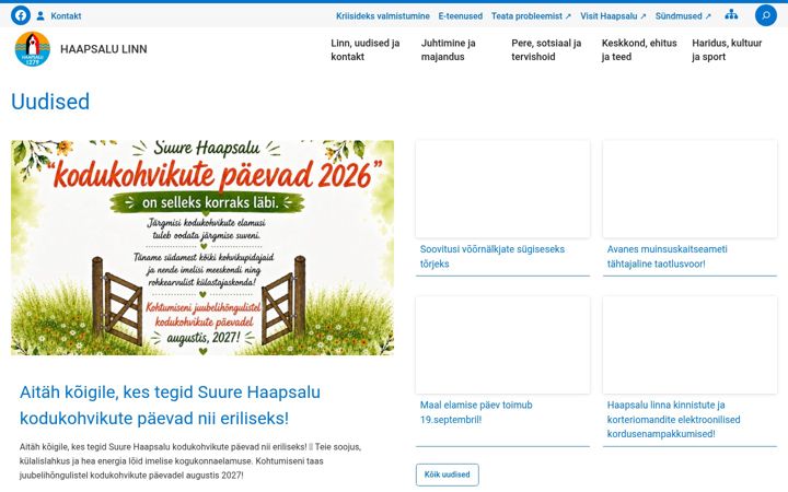 Screenshot of haapsalu.ee