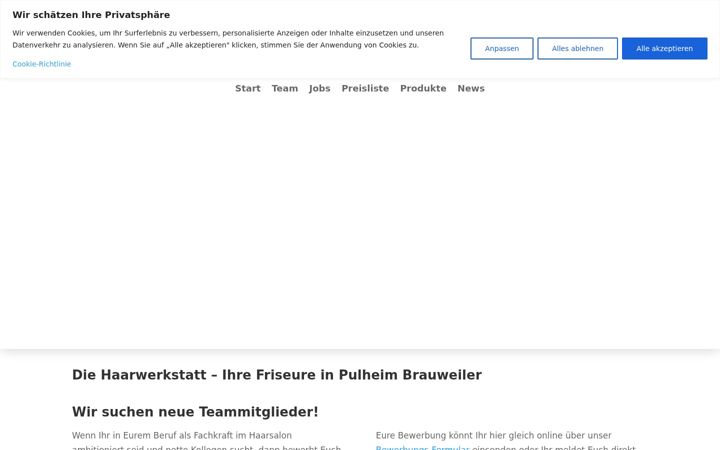 Screenshot of haar-werkstatt.de