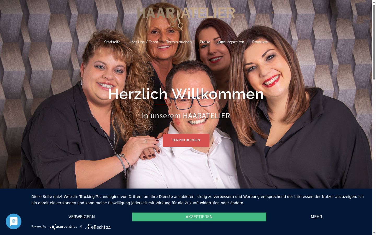 Screenshot of the consent banner shown before any interaction