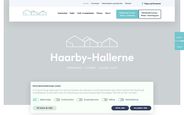 Screenshot of haarby-hallerne.dk