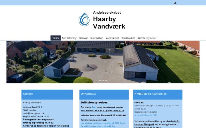 Screenshot of haarbyvand.dk