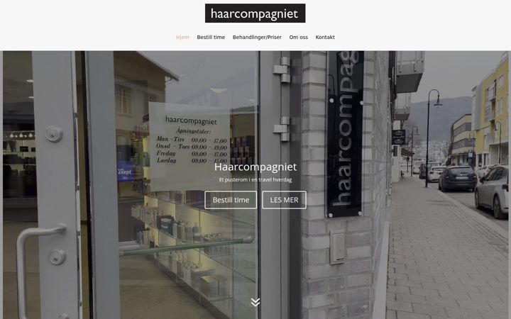 Screenshot of haarcompagniet.no