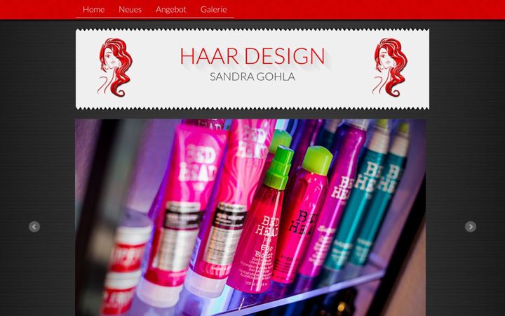 Screenshot of haardesign-sandra-gohla.de