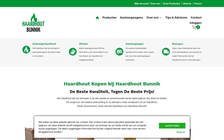 Screenshot of haardhoutbunnik.nl