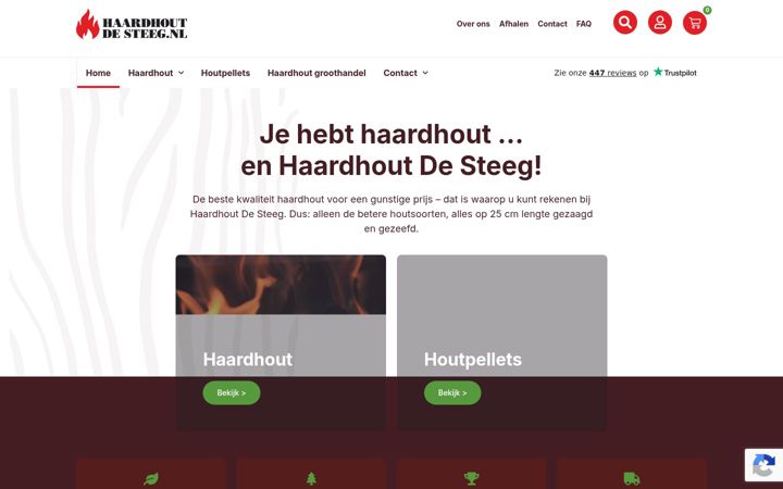Screenshot van haardhoutdesteeg.nl