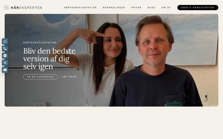 Screenshot of haareksperten.com