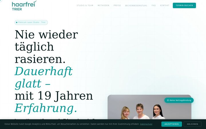 Screenshot of haarfrei-trier.com