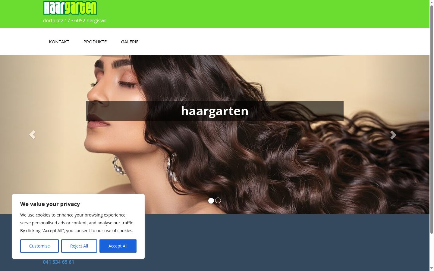 Screenshot des Einwilligungsbanners vor jeglicher Interaktion