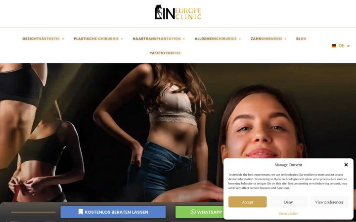 Screenshot of haarklinikstuttgart.com