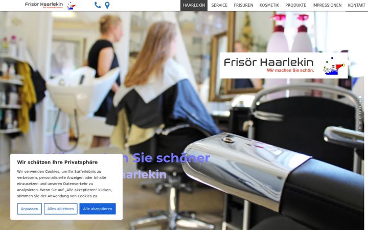 Screenshot of haarlekin.net