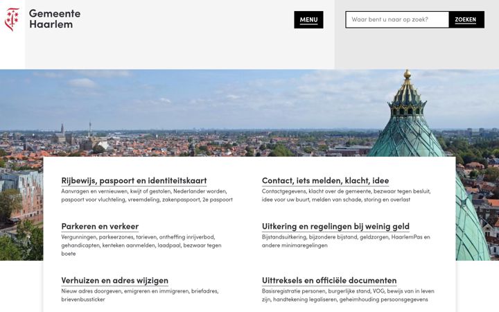 Screenshot of haarlem.nl