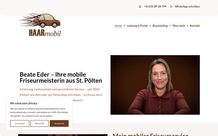 Screenshot of haarmobil.at
