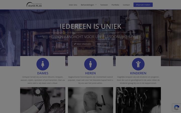 Screenshot of haarmodehansplas.nl