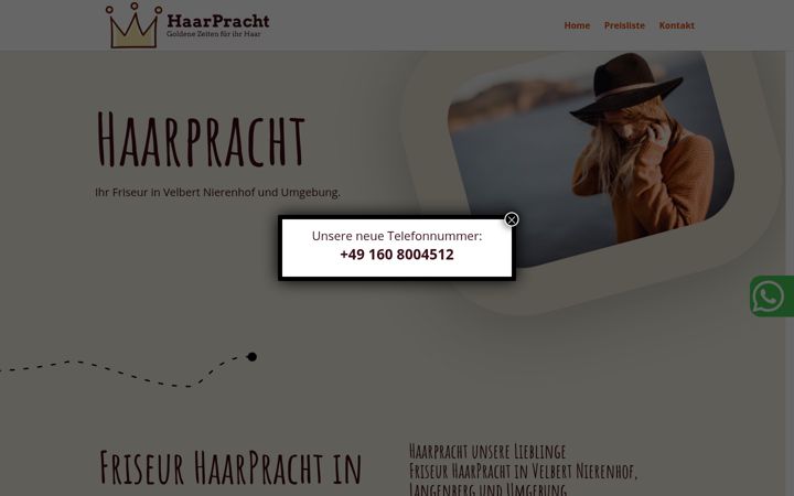 Screenshot of haarpracht.info