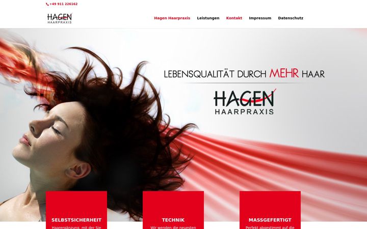 Screenshot of haarpraxishagen.de