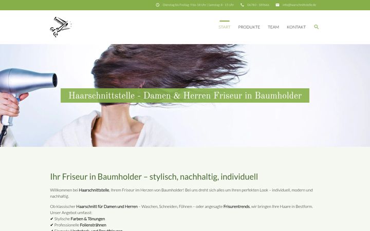 Screenshot of haarschnittstelle.de
